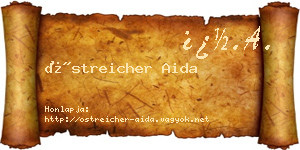 Östreicher Aida névjegykártya